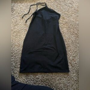 Express Black Women's halter tie dress